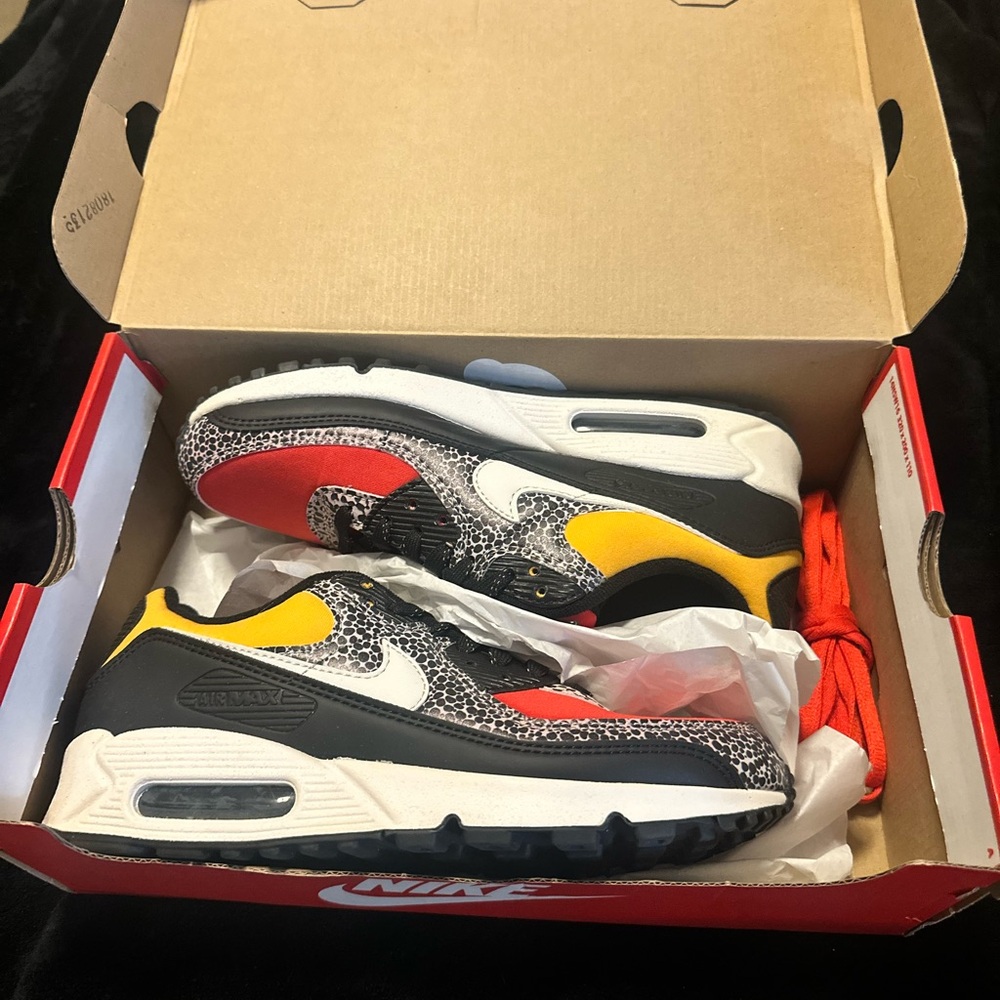 Nike Women's Air Max Sneakers in Black, Red, Yellow